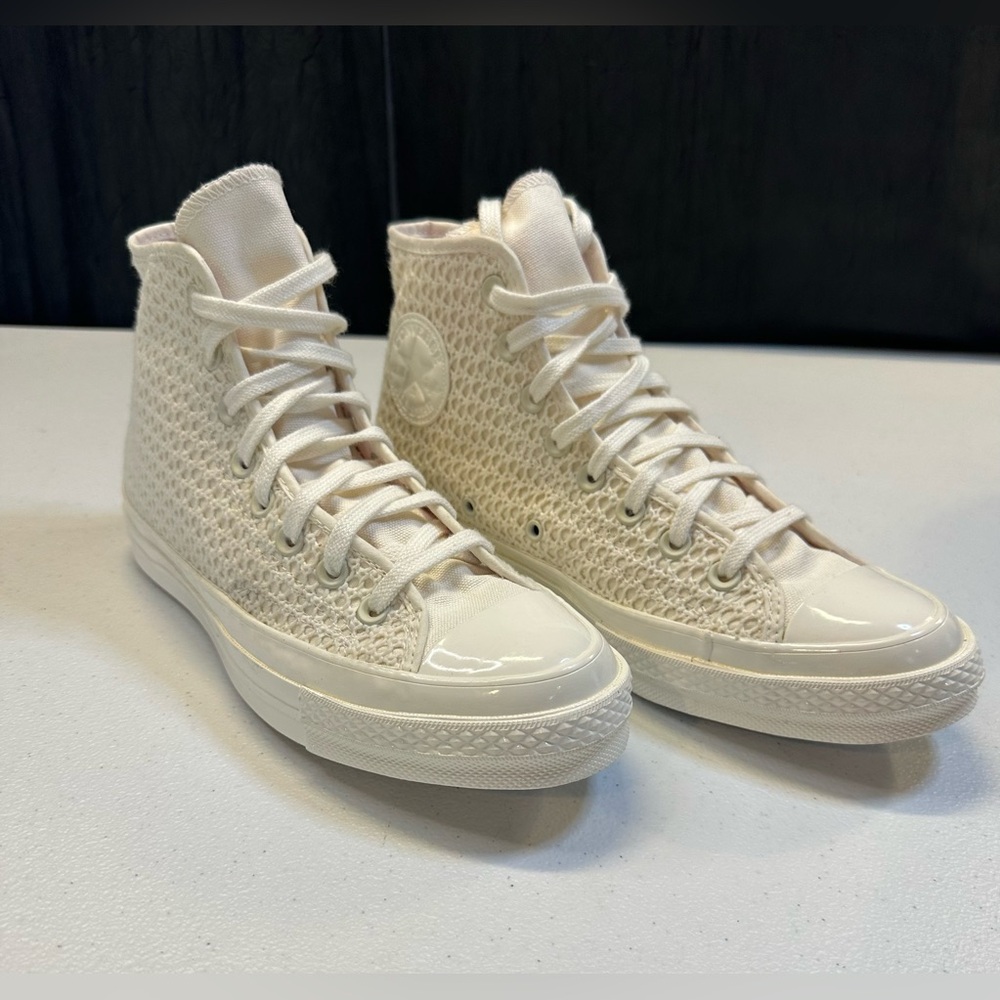 Chuck 70 crocheted and canvas high-top sneakers women’s size 10 new without‎ box